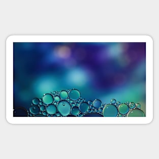 Colorful blurry background, ornament made of soft clear bubbles Sticker